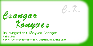 csongor konyves business card